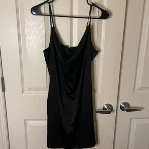 Satin black dress